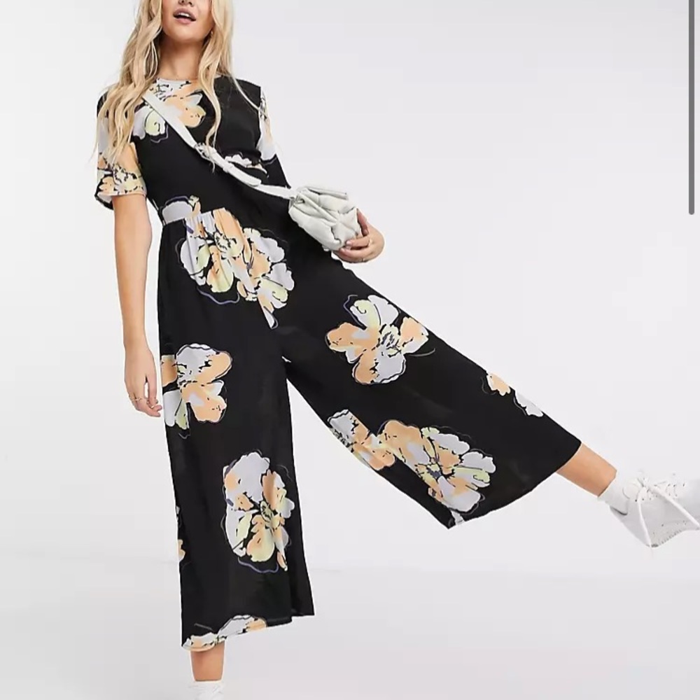 ASOS jumpsuit w/ back detail in large floral print
